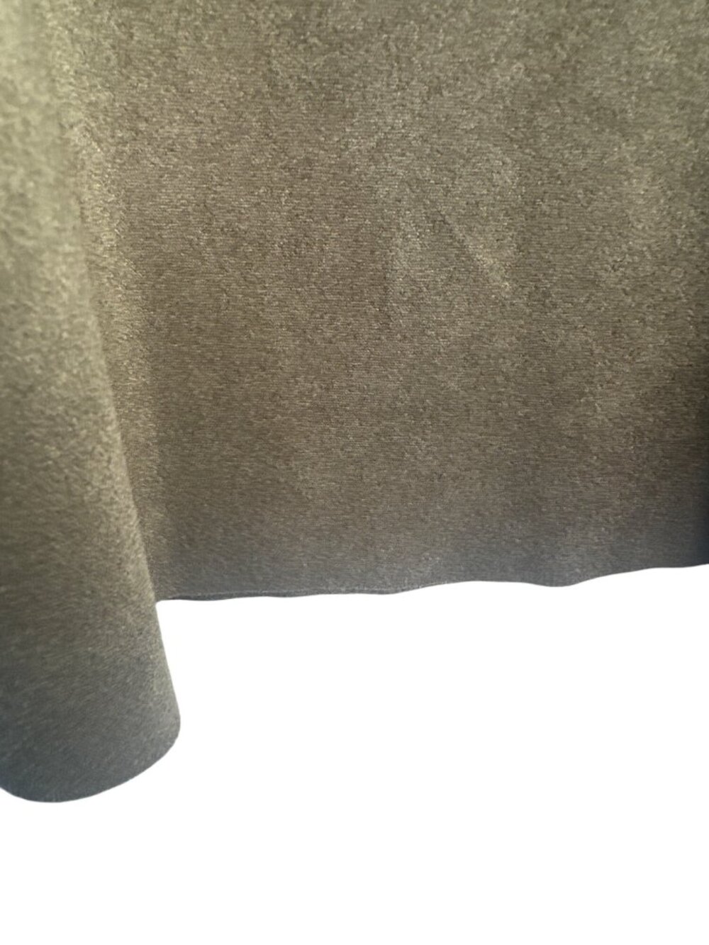 ZARA Olive Green Medium Faux Suede Midi High Waisted Skirt Polyester Blend - Picture 7 of 12